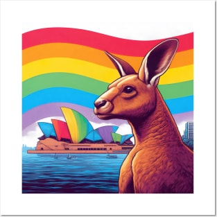 Gay Pride Kangaroo (Sydney, Australia) Posters and Art